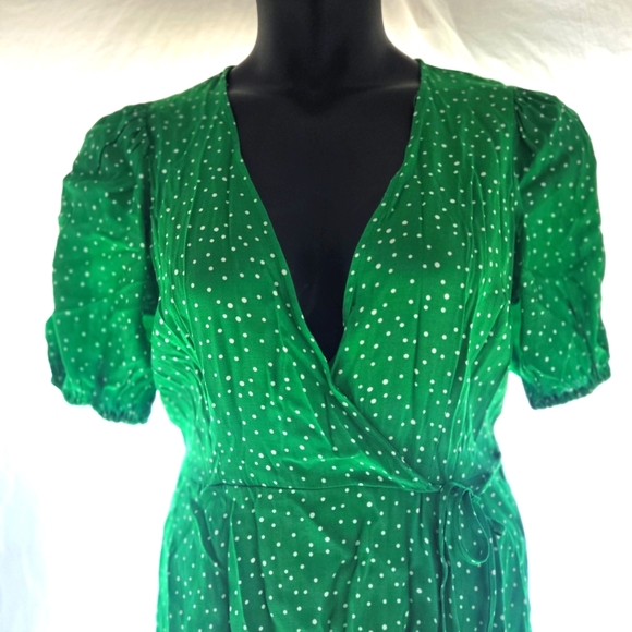 Adorable Polka Dot Green Dress EUC - Picture 3 of 9